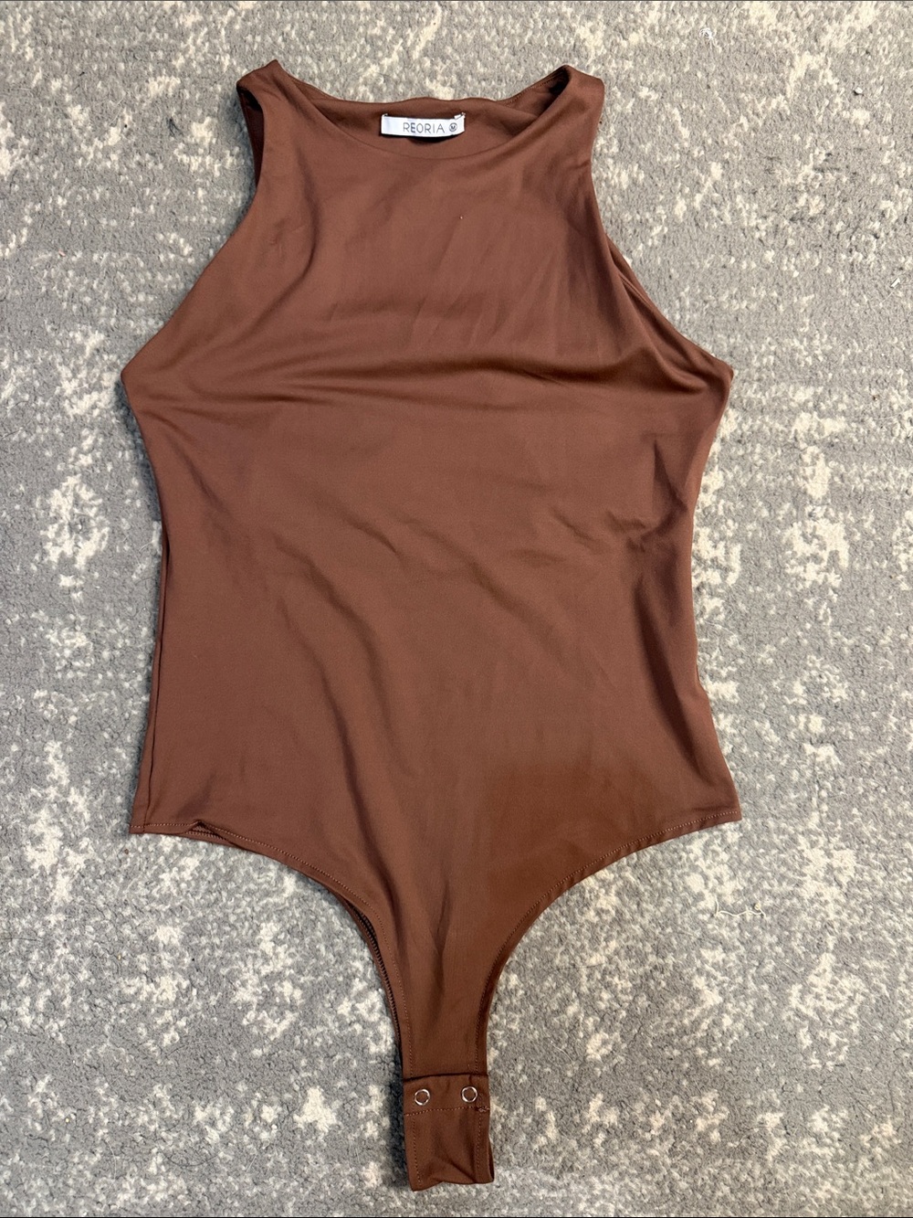 ReoRia Chocolate Brown Sleeveless Bodysuit